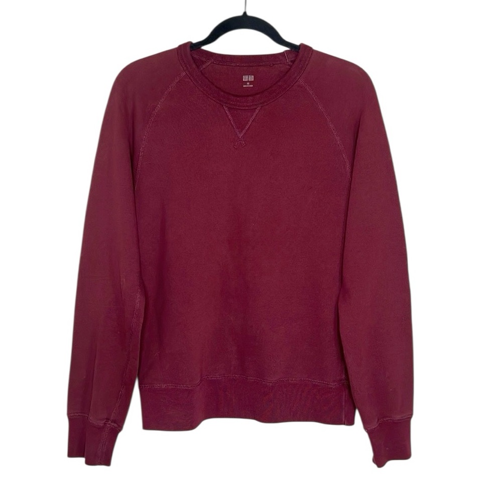 Uniqlo deep red crew neck sweatshirt size XS